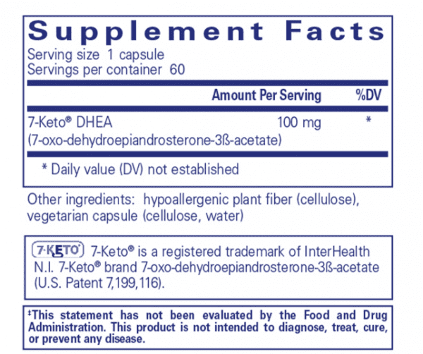 7-KETO DHEA 100 mg 60 COUNT